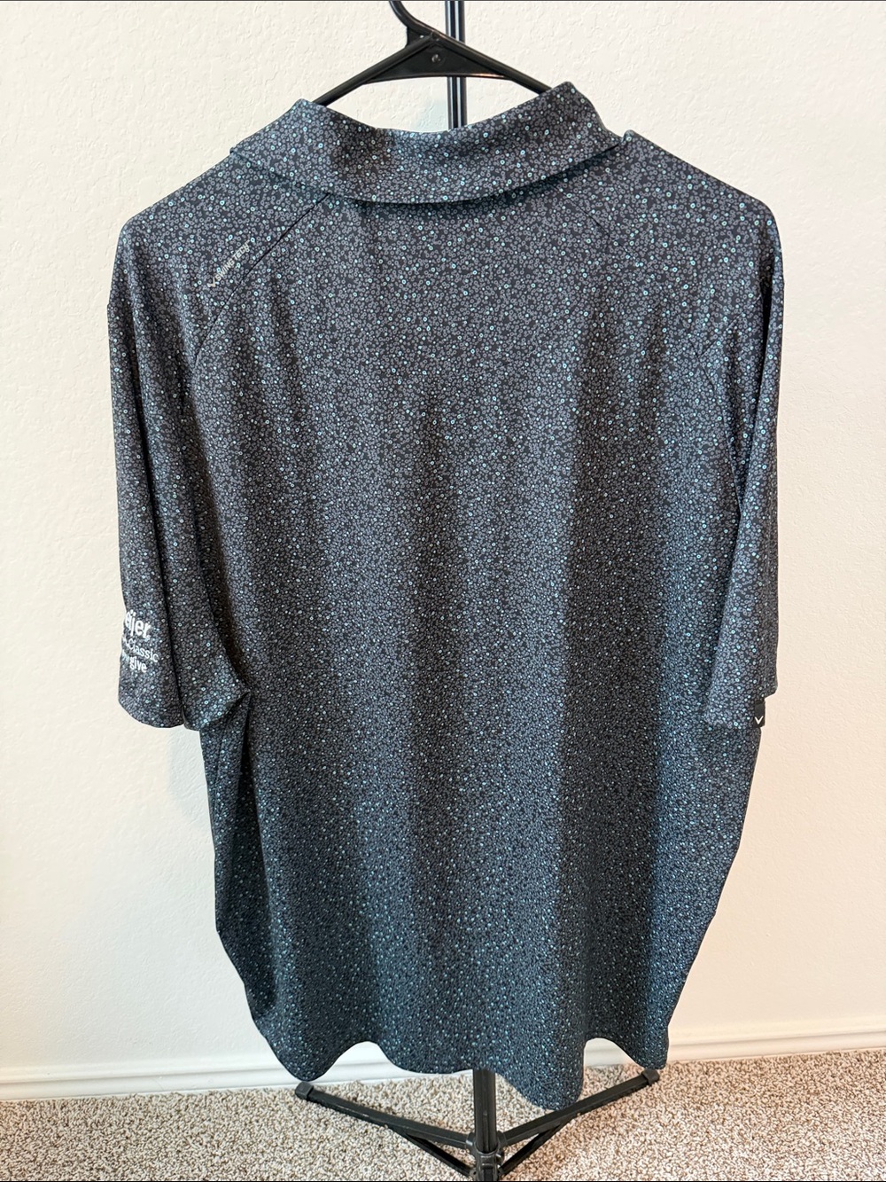 🌿Callaway Black Polo with Light Blue Fleck Detail - Picture 4 of 5